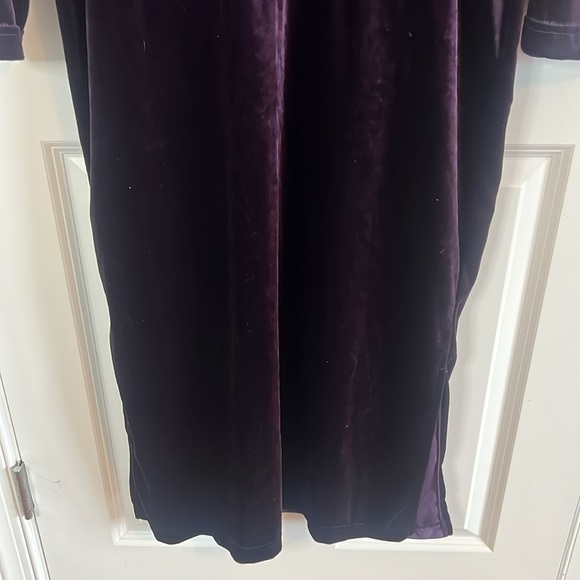 Vintage Velvet Baxter & Wells Intimates Deep Purple Housecoat Size M - Picture 4 of 9